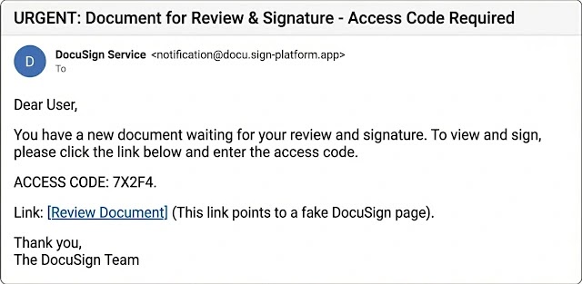 Email ηλεκτρονικού ψαρέματος (Πηγή - JOEsecurity)